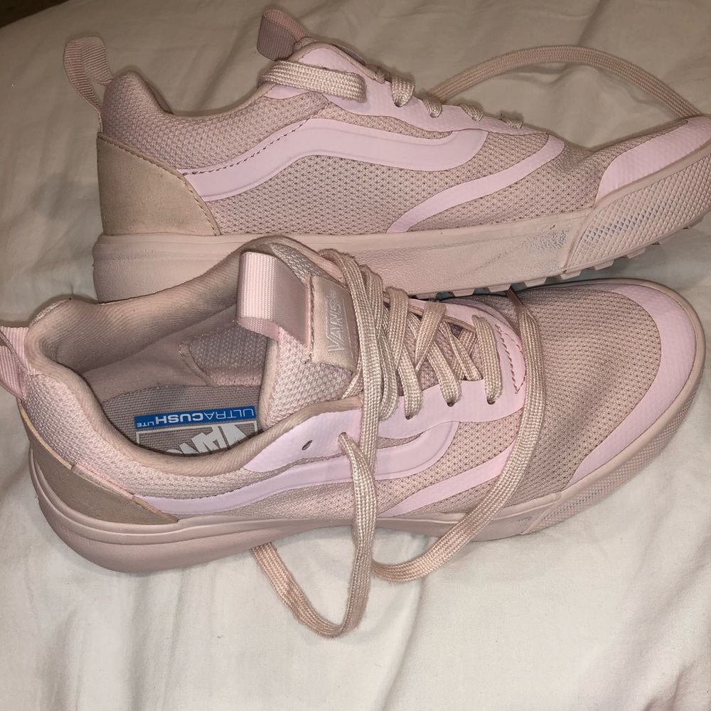Pink mesh vans